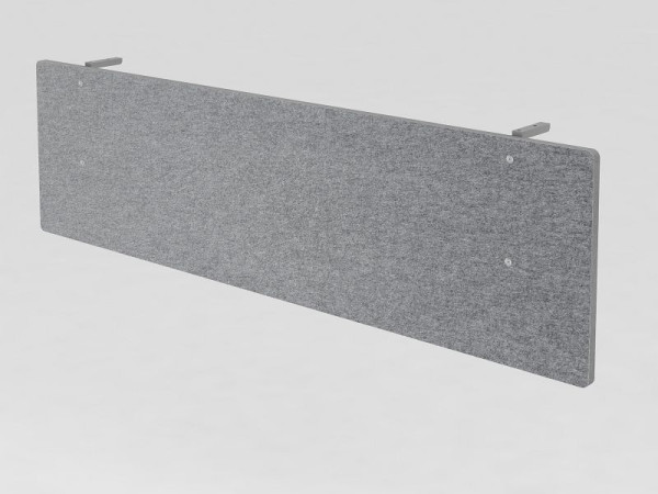 Biombo Hammerbacher, aislamiento acústico para mesa 180, gris, de material acústico, clase de aislamiento acústico C, VSIA18/5