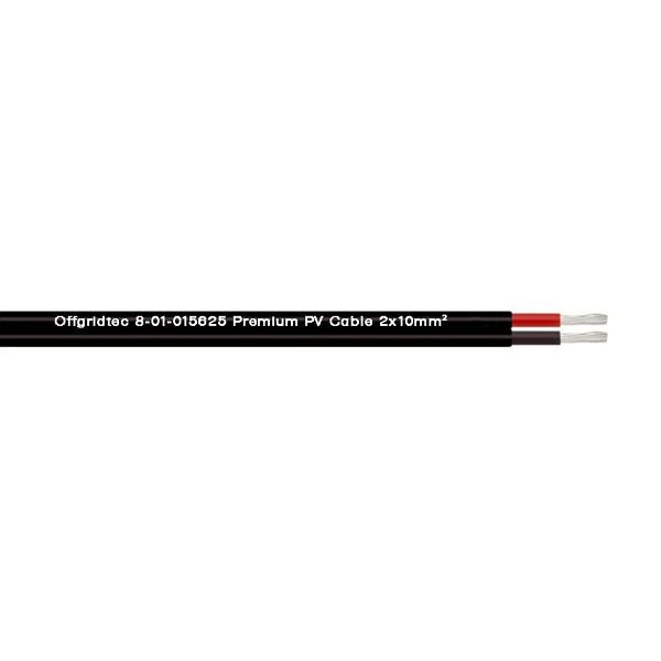 Offgridtec cable solar 2x10mm² PV1-F cable solar de dos hilos negro, 8-01-015625