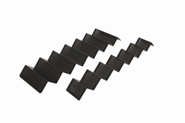 Expositor para snacks Schneider, forma ondulada, material: aluminio, negro semimate, 580 x 170 mm, 154091