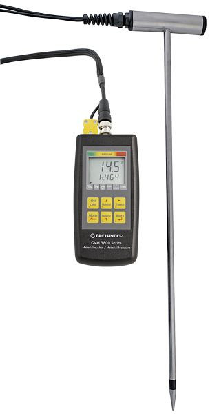 Greisinger BaleCheck 200-1500 medidor de humedad de heno y paja con medición de temperatura integrada, longitud del sensor: 1500 mm, 607146