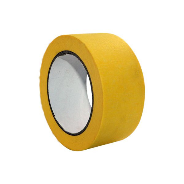 VaGo-Tools 1 rollo de cinta protectora 33m cinta adhesiva PVC cinta de limpieza cinta adhesiva ranurada amarilla, PU: 33m, 330-48-33x1_zv