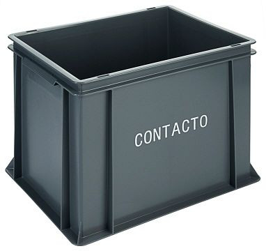 Caja de transporte apilable Contacto, altura 40 x 30 x 31 cm, gris, 2511/400