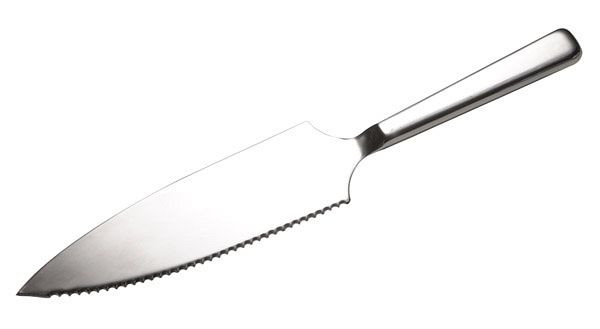 Cuchillo para tartas APS, longitud: 28 cm, acero inoxidable, muy pulido, un filo dentado 15,5 cm, -CLASSIC-, 75912