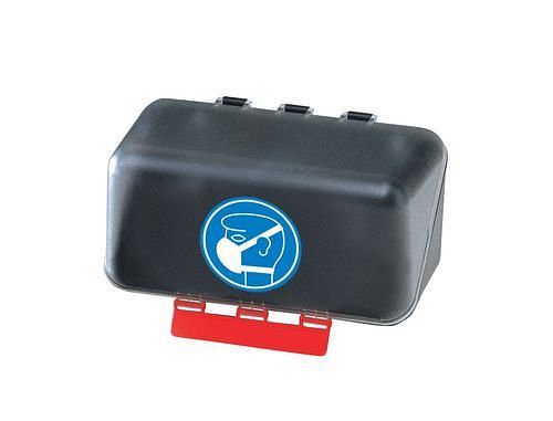 Caja mini para guardar protección respiratoria DENIOS, transparente, 116-481