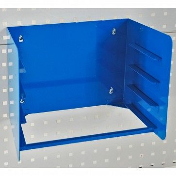 Soporte de pared ADB para maletín de herramientas, 4 compartimentos, dimensiones: 343x270x270 (WxHxD), color: azul, RAL 5015, 87120