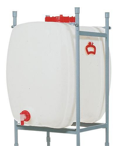 Depósito ahorrador de espacio DENIOS de polietileno (PE), con grifo de salida, volumen de 60 litros, 189-262