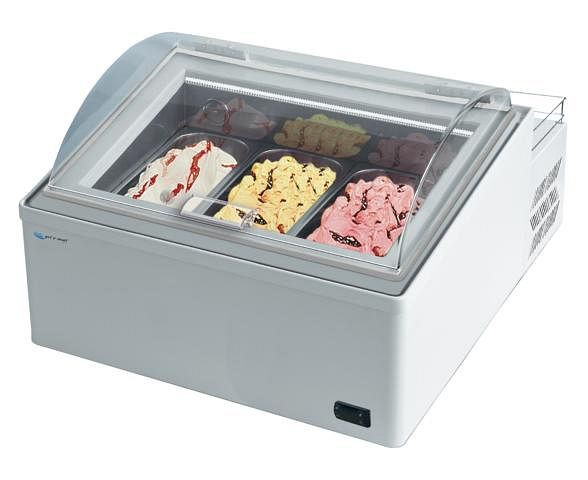Vitrina móvil para helados gel-o-mat, modelo Icepoint 3, 6x2,5 o 3 x 5 litros, 2460.3.0