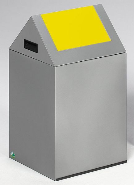 Dispositivo de recogida de residuos reciclables VAR WSG 40 S cuerpo plateado, solapa de inserción amarilla, 21120