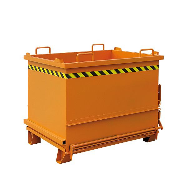 Contenedor de material de construcción de la industria Eichinger con piso plegable, 1000 kg, 300 litros naranja puro, 20350400000000