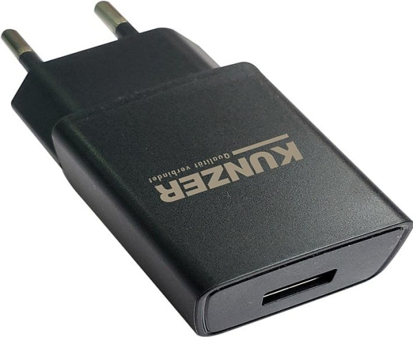 Fuente de alimentación enchufable USB Kunzer 230 V, 50-60 Hz; Salida: 5V; 2000 mA, 7USBL230
