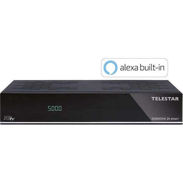 TELESTAR DIGINOVA 25 smart, Receptor, HD, DVB-S y DVB-T, función USB PVR, Amazon Alexa, Unicable, Smart Home, 5310525