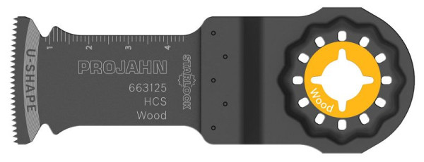 Hoja de sierra de inmersión para madera Projahn, HCS, Starlock, 32 mm x 50 mm, dentado de 1,4 mm, 663125
