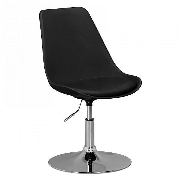 Amstyle Corsica silla de comedor giratoria piel sintética negro, SPM2.004