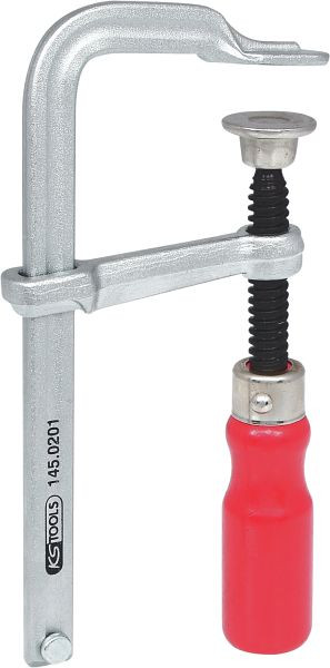 Abrazadera de tornillo totalmente de acero KS Tools, 50x100 mm, 145.0201