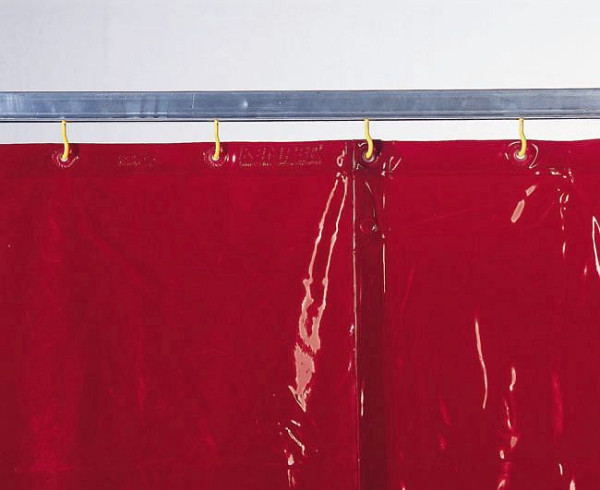 Cortina de protección para soldadura ELMAG roja, ancho: 1300 x alto: 2600x0,4 mm según prEN 1598/1994, 56254