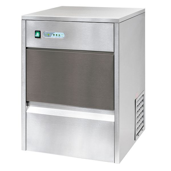 Fabricador de cubitos de hielo Stalgast refrigerado por aire, con sistema de circulación, 26 kg / 24 h, dimensiones 420 x 528 x 655 mm (WxDxH), BE2002026
