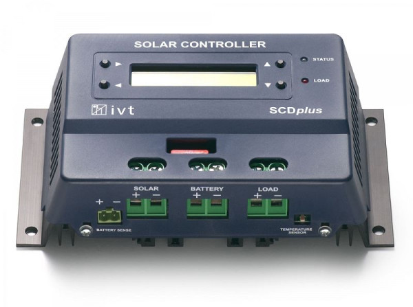 Controlador solar IVT SCDplus 12 V/24 V, 40 A con pantalla, 200043