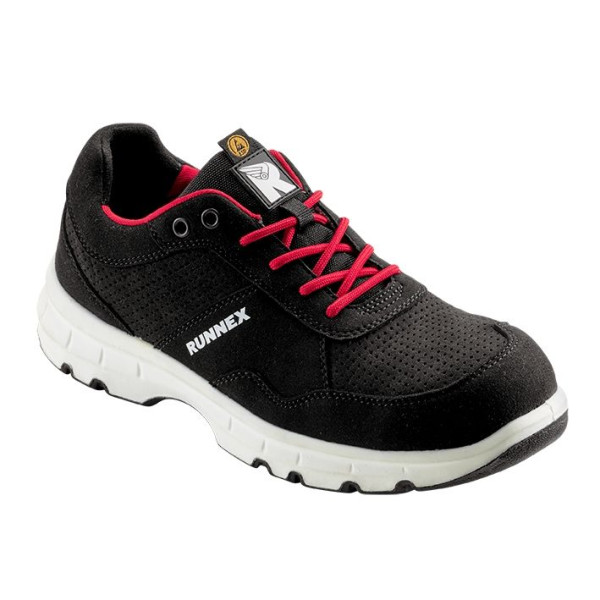 Zapatos de seguridad RUNNEX S1P-ESD FlexStar, negro/rojo, talla: 36, paquete: 10 pares, 5179-36