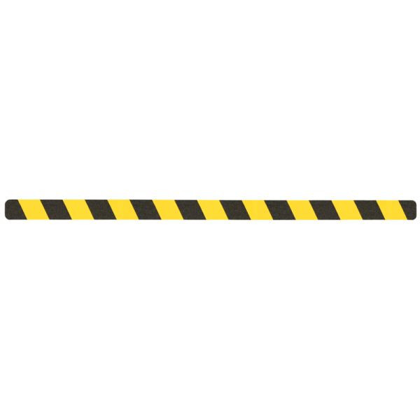 cubierta antideslizante m2 marca de advertencia negro/amarillo tiras individuales 50x1000mm, UE: 10 piezas, M1WV100502