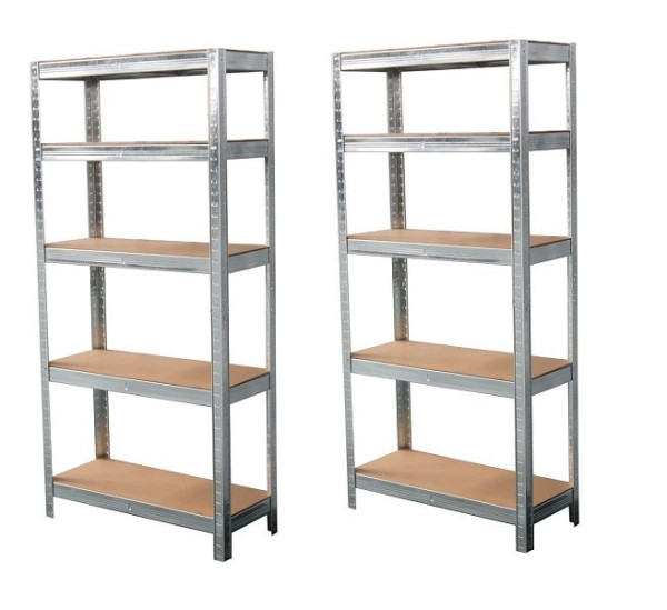 VaGo-Tools estante de almacenamiento de estante de servicio pesado estante de taller estante de sótano estante de 90 cm, PU: 2 piezas, 120-002x2_hv