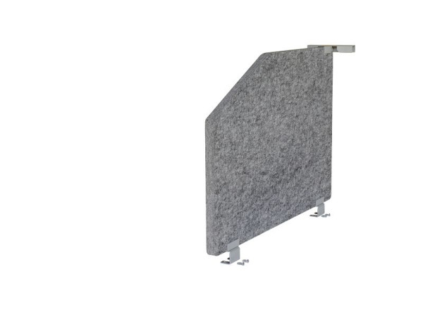 Hammerbacher 1 juego de paredes laterales acústicas 73, 5x50, gris jaspeado, color: gris jaspeado, aspecto fieltro, VARS1/5