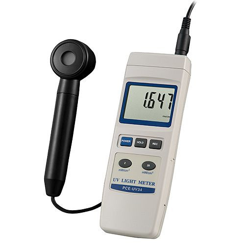 PCE Instruments Medidor ambiental UVA/UVB para medir la radiación UV, con sensor externo, PCE-UV34