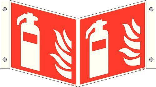 Insignia DENIOS "extintor de incendios", ISO, aluminio, LN, 200 x 200 mm, UE: 5 piezas, 219-127