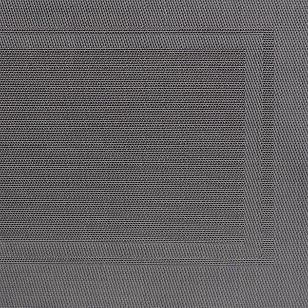 Mantel individual APS, 45 x 33 cm, PVC, cinta fina, color: MARCOS gris, paquete de 6, 60540