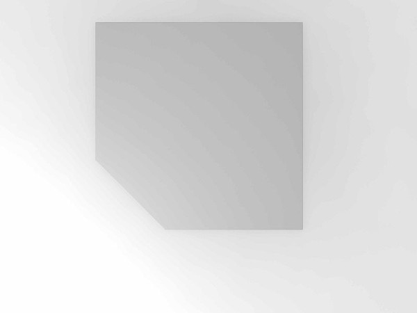 Placa de distribución Hammerbacher forma trapezoidal / consola / pie de apoyo gris/plata, forma cuadrada con esquina biselada, VXBT12/5/S