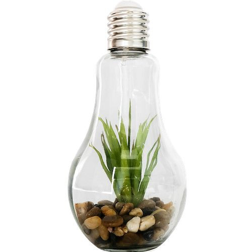Lámpara decorativa de vidrio Technoline con piedras y plantas, 775783