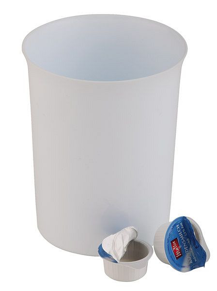 APS Contenedor de residuos de mesa, Ø 11 cm, altura: 14 cm, 0,9 litros, polipropileno, blanco, 02038