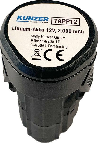 Batería de litio Kunzer 12V, 2.000 mAh, 7APP12