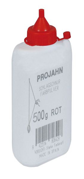 Botella de polvo de color Projahn 500g rojo para rodillo de línea de tiza, 2394-2