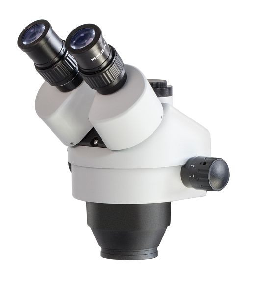 Cabezal de microscopio con zoom estéreo KERN Optics, Greenough 0,7 x - 4,5 x, binocular, ocular HWF 10x / Ø 20 mm High Eye Point, OZL 461