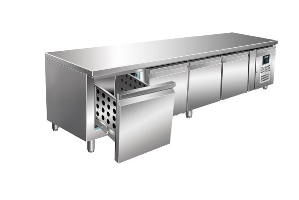 Mesa refrigeradora bajo encimera con cajones Saro modelo UGN 4100 TN-4S, 323-3117