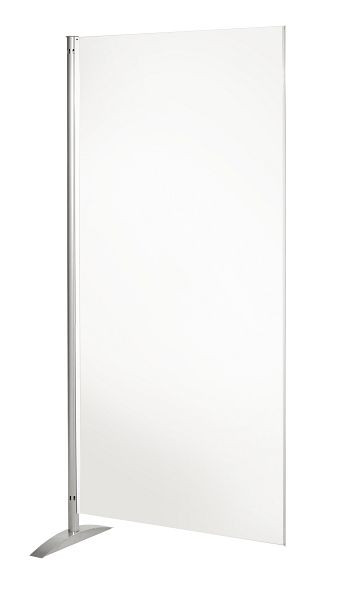 Sistema de pared de presentación Kerkmann, elemento de pizarra, A 800 x P 450 x Al 1750 mm, aluminio plata/blanco, 45696710