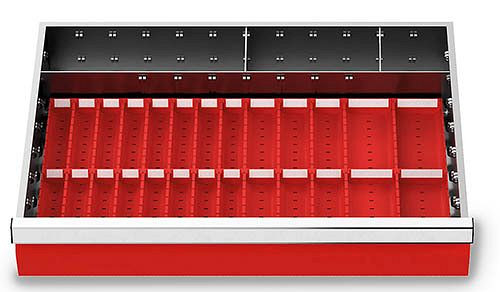 Bedrunka+Hirth Juego de placas de cubeta 37 piezas, R 24-16, altura de panel 75 mm, dimensiones en mm (AnxPrxAl): 600 x 400 x 55, 168-130-075