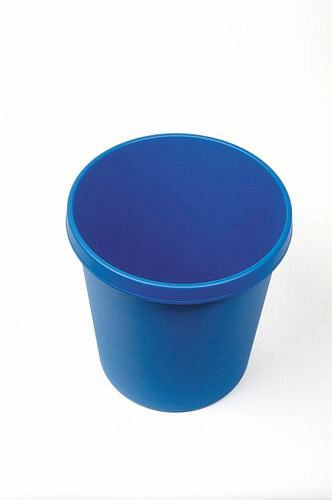 Cesta de papel grande DENIOS con borde envolvente, volumen de 30 litros, azul, 115-889