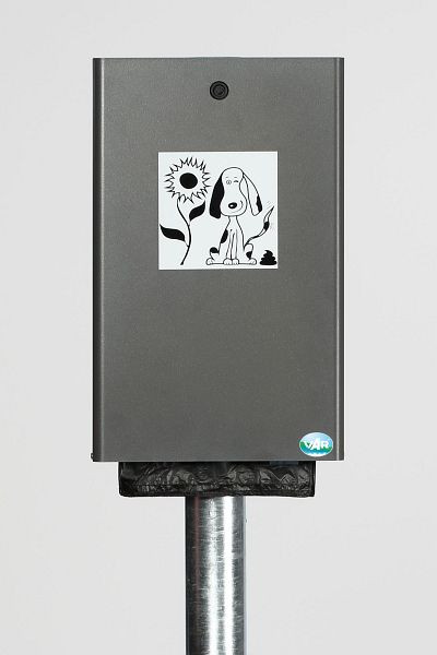 Dispensador de bolsas para excrementos de perros VAR DS 2, gris metalizado, 21191