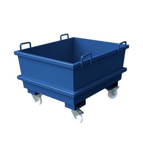 Contenedor industrial universal Eichinger, 1000 kg, 300 litros, azul genciana, 20310400000097