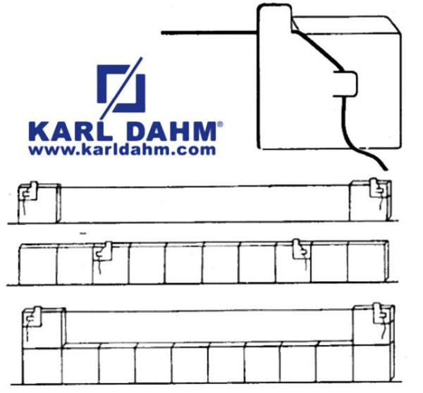 Bruja de azulejos Karl Dahm que incluye cordón de goma de 5 m, 1 par, 10036