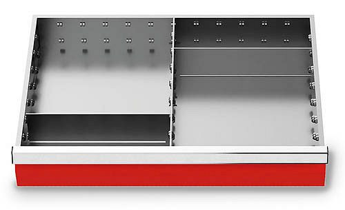 Bedrunka+Hirth Juego de separadores de metal, 3 piezas, R 24-16, altura de panel 75 mm, dimensiones en mm (AnxPrxAl): 600 x 400 x 75, 168-146-75