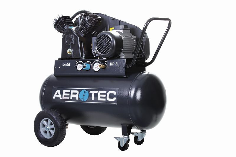 Compresor de pistón de aire comprimido AEROTEC, lubricado con aceite, 500-90 TECH, 2013240