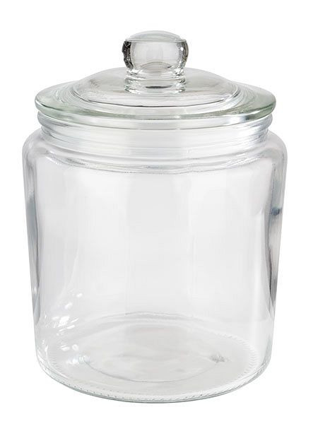 Tarro de conservación APS -CLASSIC-, Ø 11,5 cm, altura: 16 cm, vidrio, polietileno, 0,9 litros, incluida tapa de vidrio, 82250