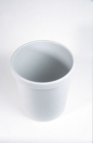 Papelera DENIOS, con borde envolvente, volumen 18 litros, gris claro, 115-900