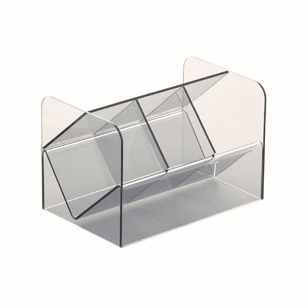 Portacucharas Schneider con 3 cajas de cucharas cuadradas, cristal acrílico, transparente, 224 x 150 x 150 mm, 172300