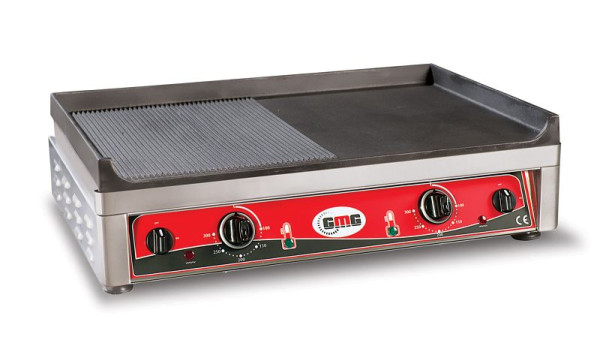 Plancha grill GMG, eléctrica, lisa y estriada, 2 zonas de calentamiento, GP7050EG