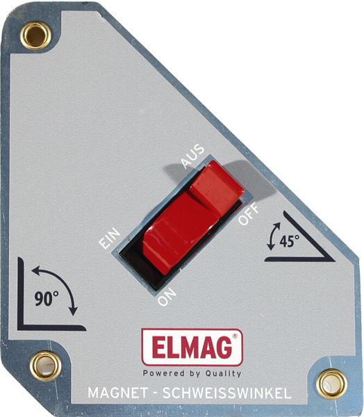 Ángulo de soldadura magnético ELMAG MSW-1 40 'conmutable, ' para soldaduras de 45°/135, 90°, 111x95x29mm, 54401
