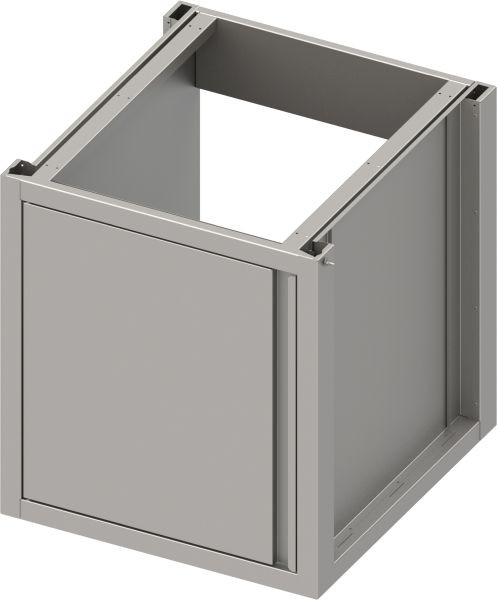 Mueble para fregadero de acero inoxidable Stalgast versión 2.0 con puerta batiente, construcción base 600x540x660 mm, BX06571F