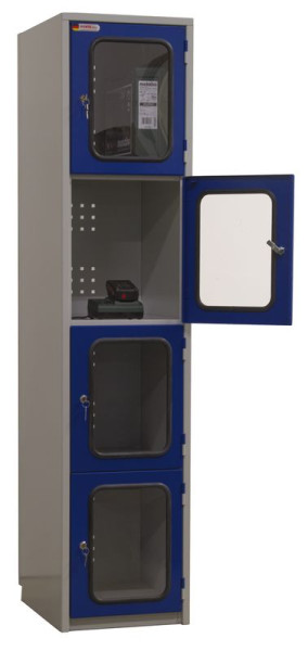 Caja fuerte KLW - 1850 x 400 x 500/540 mm Al x An x Pr, con 4 compartimentos, 08/87S-4-AKKU